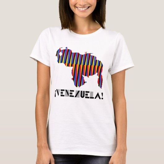 FRANELA VENEZUELA MAPA CRUZ DIEZ Tシャツ (正面)