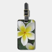 Frangipaniおよび雨滴の荷物のラベル ラゲッジタグ (正面縦)
