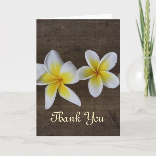 Frangipaniの結婚式のサンキューカード サンキューカード (正面)