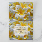 Frangipaniの花の結婚式のお祝い カード (内部)