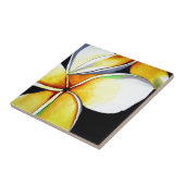 Frangipaniの花の芸術 タイル (側面)