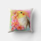 frangipaniを持つCockatiel クッション (裏面)