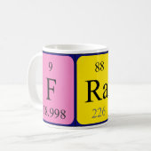 Frani周期表名mug コーヒーマグカップ (正面左)