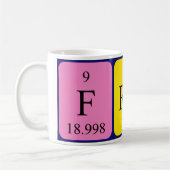 Frani周期表名mug コーヒーマグカップ (左)