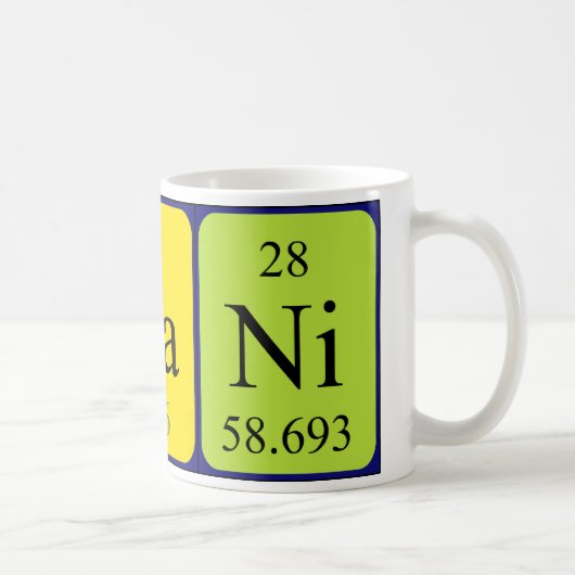 Frani周期表名mug コーヒーマグカップ (右)