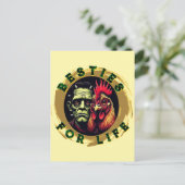 "Frank & Earl Besties" Chessy Chicken Selfies ポストカード (スタンド正面)