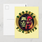 "Frank & Earl Besties" Chessy Chicken Selfies ポストカード (正面/裏面)