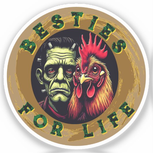 "Frank & Earl Besties" Chessy Chicken Vinyl シール (正面)