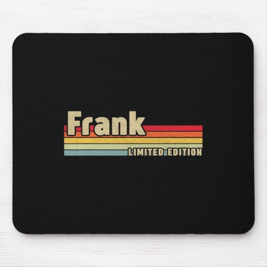 Frank Gift Name Personalized Birthday Funny Christ マウスパッド (正面)