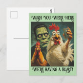 “Frank & His Peeps” Cheesy Chicken ポストカード (正面/裏面)