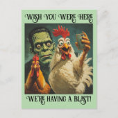 “Frank & His Peeps” Cheesy Chicken ポストカード (正面)