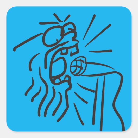 Frank Moore Chapped Lap stickers スクエアシール (正面)