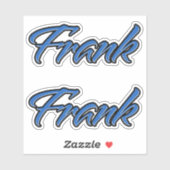 Frank Name blue Aufkleber Sticker Stickerset シール (シート)