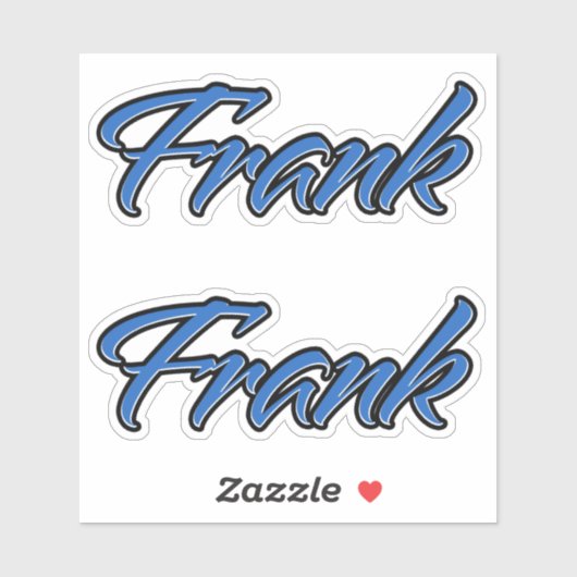 Frank Name blue Aufkleber Sticker Stickerset シール (シート)