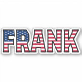 Frank Name Vorname USA Sticker Stickerset シール (正面)