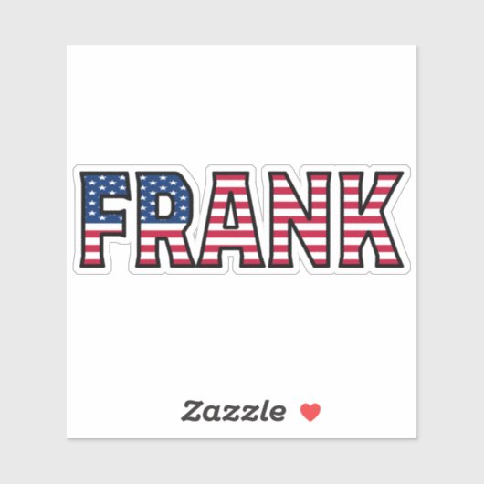 Frank Name Vorname USA Sticker Stickerset シール (シート)