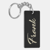 Frank Name whitegold Schlüsselanhänger Anhänger キーホルダー (正面左)