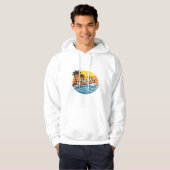 Frank Retro Sunset Name Design パーカ (正面フル)