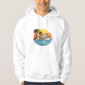 Frank Retro Sunset Name Design パーカ (正面)