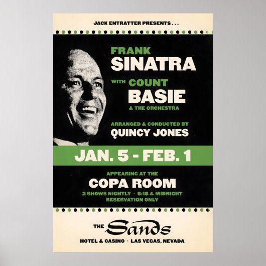 Frank Sinatra jazz poster - Sinatra at the Sands ポスター (正面)