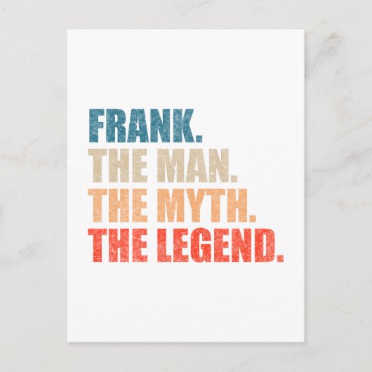 Frank The Man The Myth The Legend ポストカード (正面)
