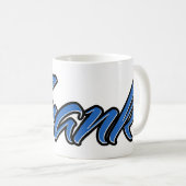 Frank Vorname Name blue Tasse Kaffeetasse コーヒーマグカップ (正面右)