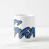 Frank Vorname Name blue Tasse Kaffeetasse コーヒーマグカップ (中央)