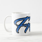 Frank Vorname Name blue Tasse Kaffeetasse コーヒーマグカップ (左)