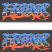 Frank Vorname Name Graffiti Aufkleber Sticker シール (正面)