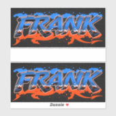 Frank Vorname Name Graffiti Aufkleber Sticker シール (シート)