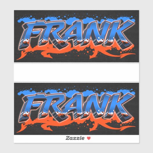Frank Vorname Name Graffiti Aufkleber Sticker シール (シート)