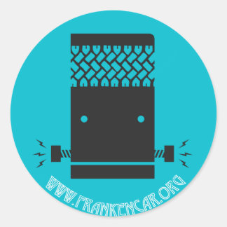 Frankencar Sticker with Webサイト ラウンドシール