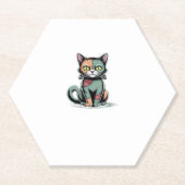 FrankenCatオーバーサイズTシャツ ペーパーコースター (正面)