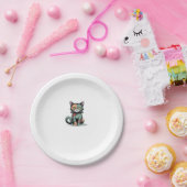 FrankenCatオーバーサイズTシャツ ペーパープレート (パーティー)