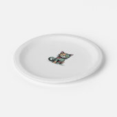 FrankenCatオーバーサイズTシャツ ペーパープレート (アングル)