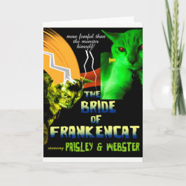 Frankencatハロウィンカードの花嫁 カード