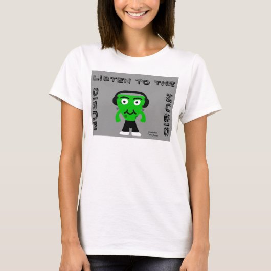 FrankenCheeseは音楽女性の話をTシャツを聞きます Tシャツ (正面)