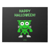 FrankenCheeseハロウィーン挨拶メモ帳 ノートパッド (正面)