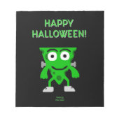 FrankenCheeseハロウィーン挨拶メモ帳 ノートパッド (正面)