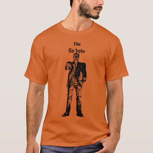 Frankenstein 投票に行こう ハロウィン 選挙 tシャツ (正面)