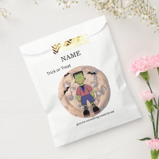 Frankenstein Cookie Sleeve フェイバーバッグ (封をした状態)