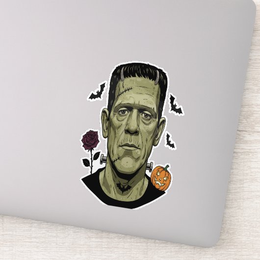 Frankenstein Halloween Illustration Creepy シール (詳細)
