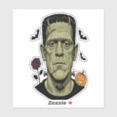 Frankenstein Halloween Illustration Creepy シール (シート)
