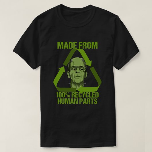 Frankenstein Made From 100 Recycled Human Parts Ha Tシャツ (デザイン正面)