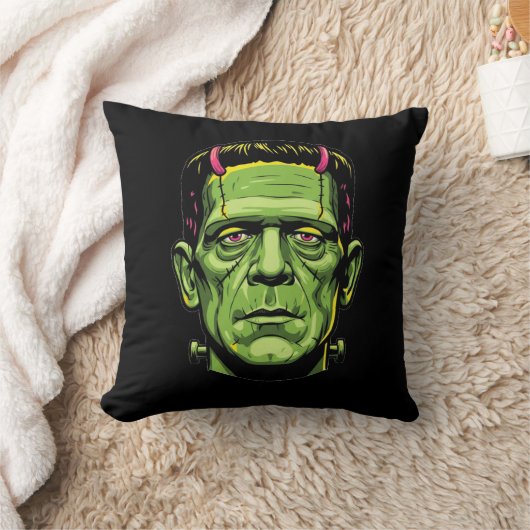 Frankenstein Monster Creepy Cute Halloween クッション (ブランケット)