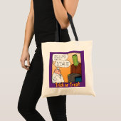 Frankenstein Monster Trick or Treat Halloween Bag トートバッグ (正面(商品))