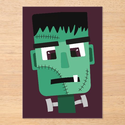 Frankenstein Monster's Head アクリル招待状 (正面)