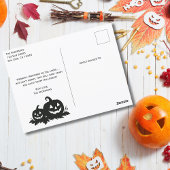 Frankenstein Mummy Grim Reaper Cute Cat Halloween ポストカード