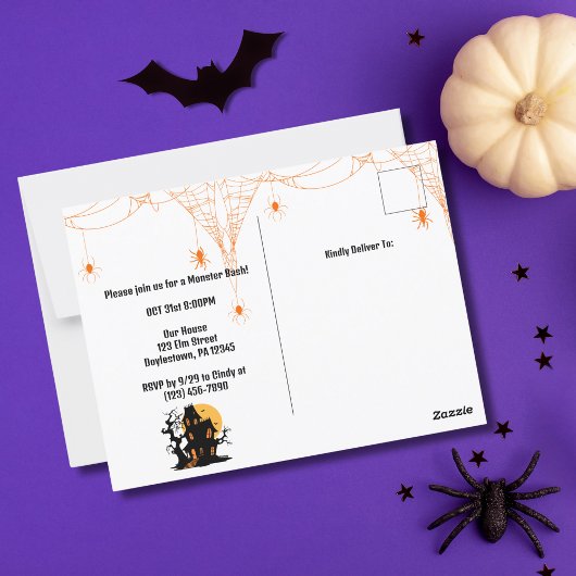 Frankenstein Mummy Grim Reaper Cute Cat Halloween ポストカード