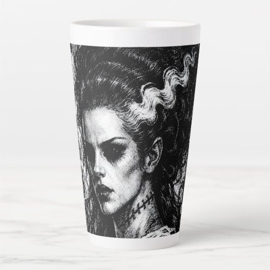 Frankenstein’s Bride — Resurrected by BurnsInHell カフェラテマグ (正面)